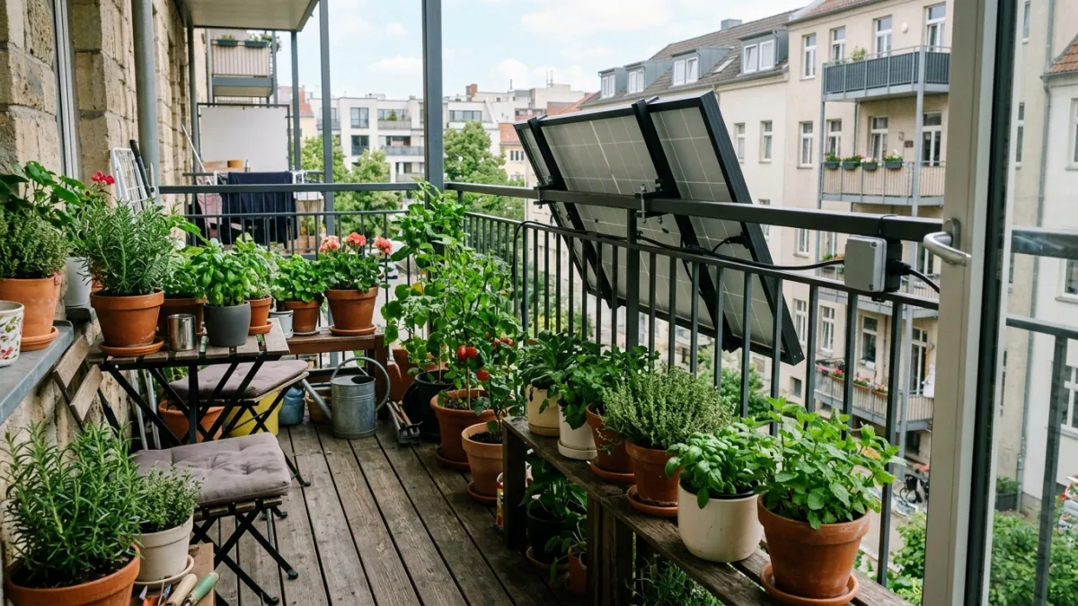 Balkonkraftwerk für Pflanzenfreunde: Solarenergie und Urban Gardening clever kombinieren