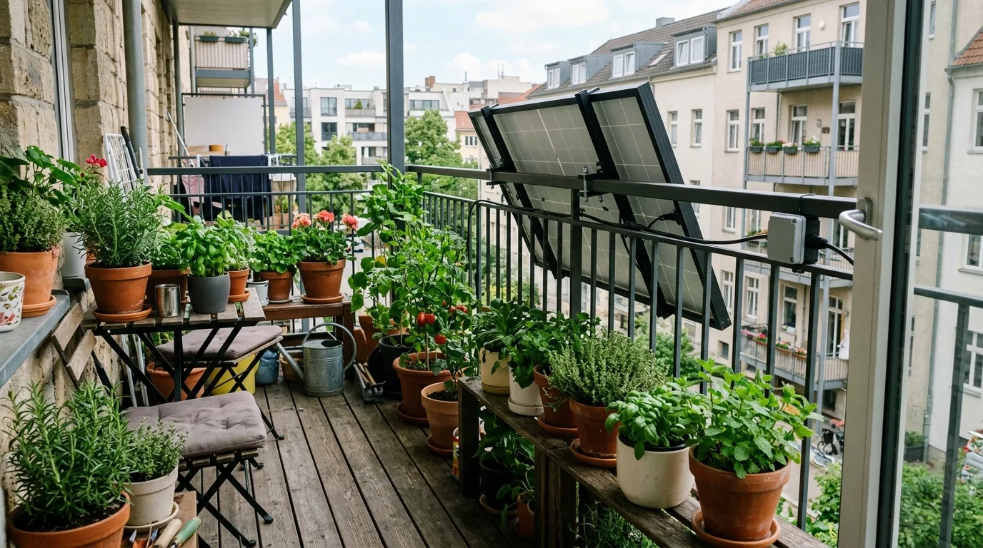 Balkonkraftwerk für Pflanzenfreunde: Solarenergie und Urban Gardening clever kombinieren