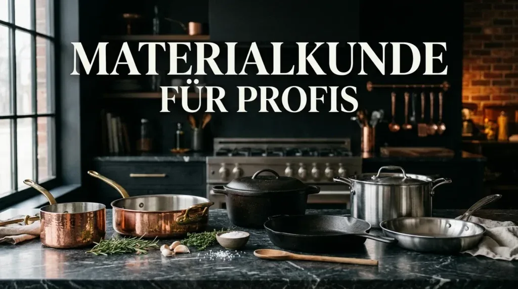 Für diesen Artikel wählen Sie ein kreatives Konzept, das direkt mit dem Thema verbunden ist, und erstellen Sie Visualisierungen in filmischer Qualität mit der Ästhetik eines Editorial-Magazin-Covers. Jede Komposition soll einzigartig und klar von den anderen unterscheidbar sein. Die Visualisierungen müssen im Querformat mit einem Seitenverhältnis von 16:9 gestaltet werden und eine breite, horizontale Komposition aufweisen – Hochformat- oder quadratische Formate sind strikt untersagt. Ausschließlich breites Querformat, kein Hochformat, kein Quadrat. Materialkunde für Profis: Die gängigsten Topfmaterialien im Vergleich